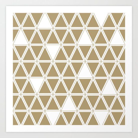 Tan Triangles Art Print