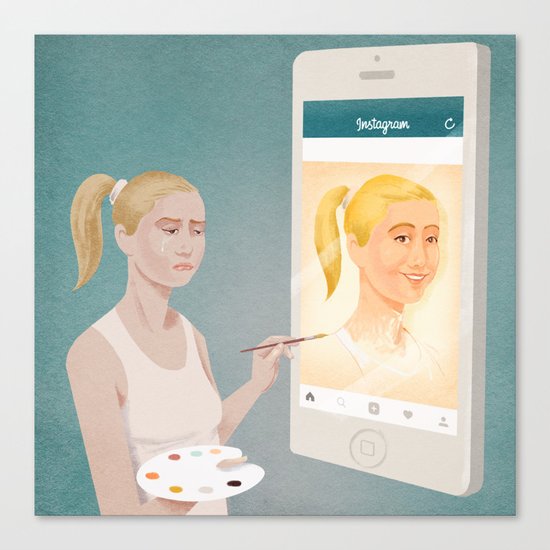 social Canvas Print