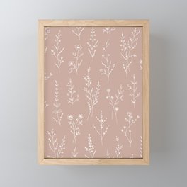 Blush New Wildflowers  Framed Mini Art Print