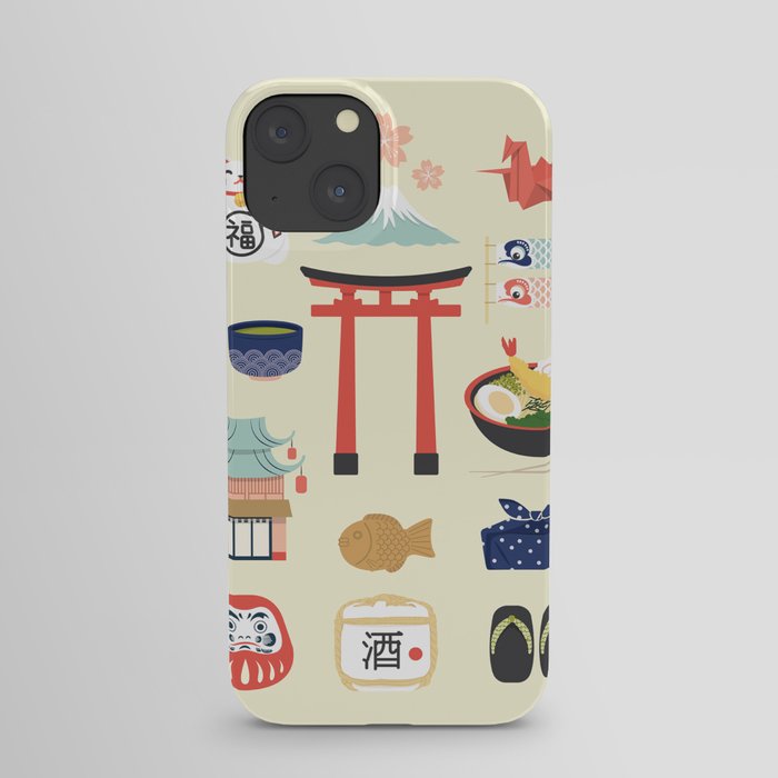 Japan Icons Illustration : PAST iPhone Case