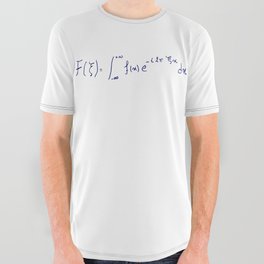 Fourier transform equation handwritten All Over Graphic Tee