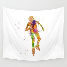 Watercolor Inline Skater Wall Tapestry