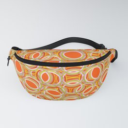 Orange Overlapping Circles Fanny Pack