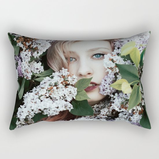 Lilac girl Rectangular Pillow