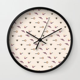 However Improbable pattern Wall Clock