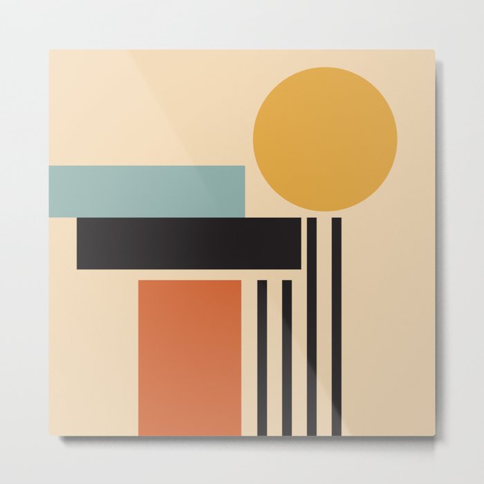 Bauhaus Sunset Contemporary Metal Print