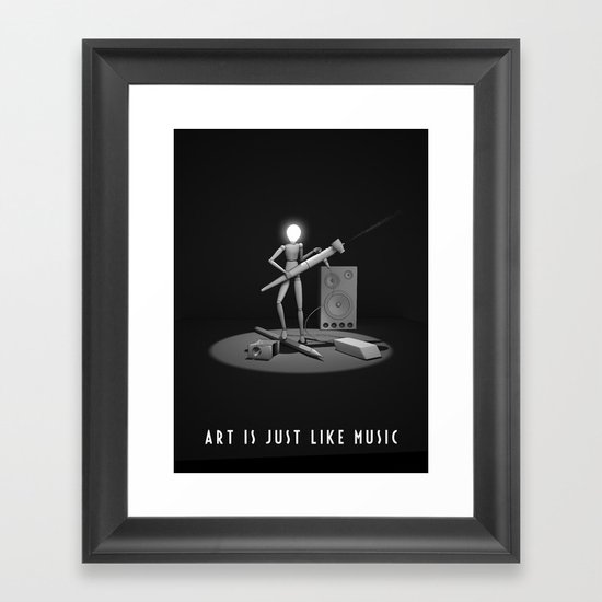 art is just like music Framed Art Print