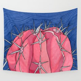 Sweetheart Cactus Wall Tapestry | Cactus, Drawing, Illustration, Scorpiusdrawicus, Pink, Other, Nature, Plant 
