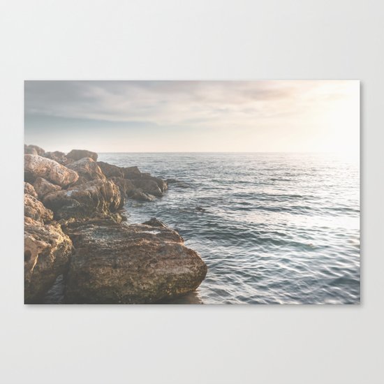 Ocean (Rocks Within the Misty Blue) Canvas Print