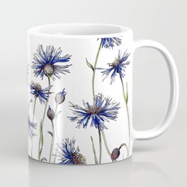 Blue Cornflowers, Illustration Coffee Mug