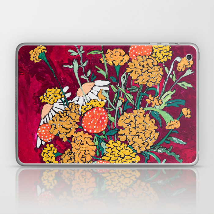 Marigold Daisy And Wildflower Bouquet Fall Floral Still Life