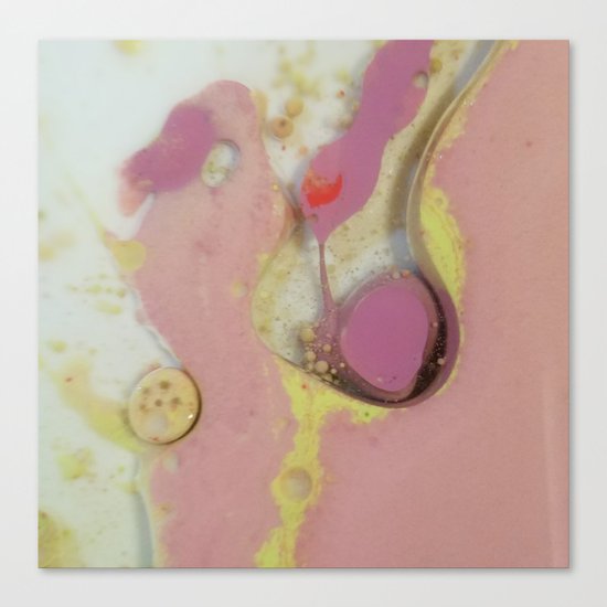 Bubbles Pink Canvas Print