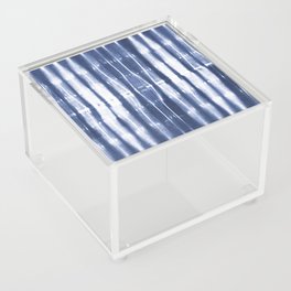 Blue stripes tie dye Acrylic Box