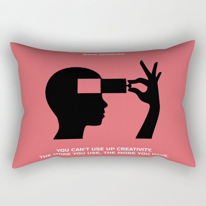 Lab No 4 Creativity Maya Angelou Motivational Quotes Poster Rectangular Pillow