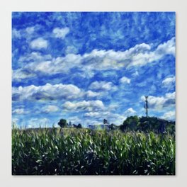 Blue Sky and Cornfields in Lancaster Canvas Print