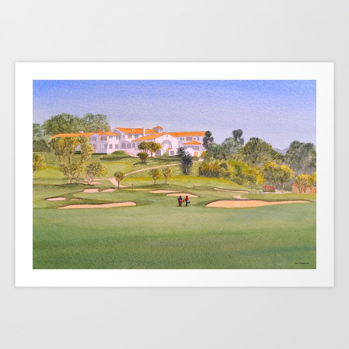 Riviera Pacific Palisades Golf Course Hole 18 Art Print