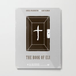 The Book of Eli poster Metal Print | Denzel, Of, Movie, Cross, Book, Graphicdesign, Minimalistic, Film, The, Oldman 