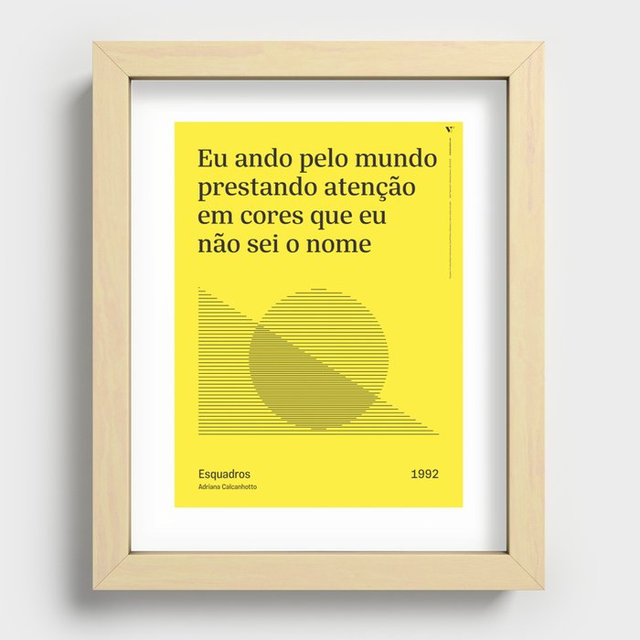 Tipoversos: Esquadros Recessed Framed Print