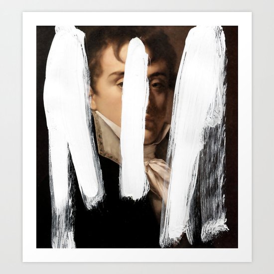 Brutalized Portrait of a Gentleman 2 Art Print