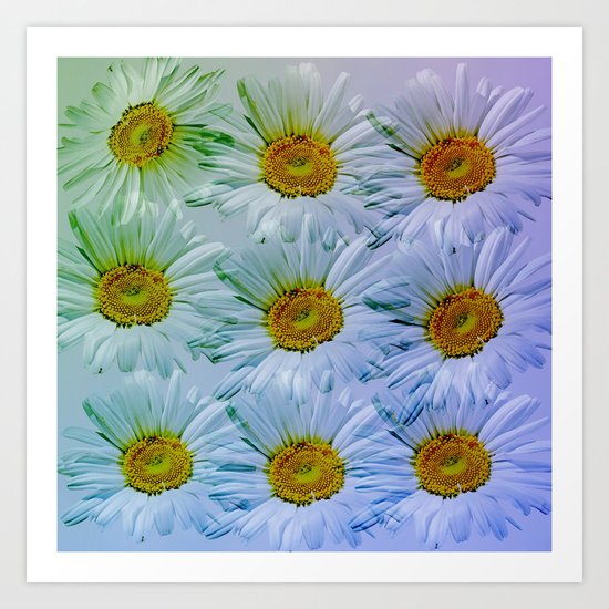 Painterly Daisies Art Print