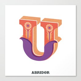 Abridor Type Design U Canvas Print