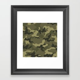 vintage military camouflage Framed Art Print
