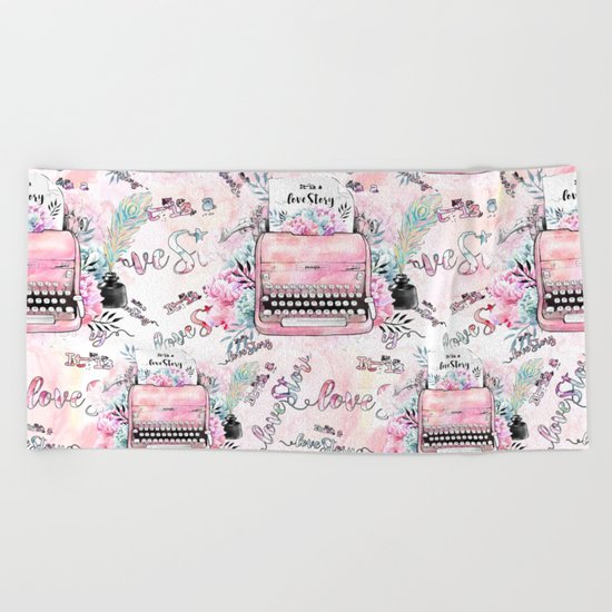 Love story Beach Towel