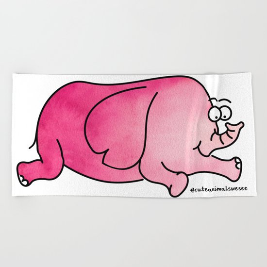 #4animalwesee Beach Towel