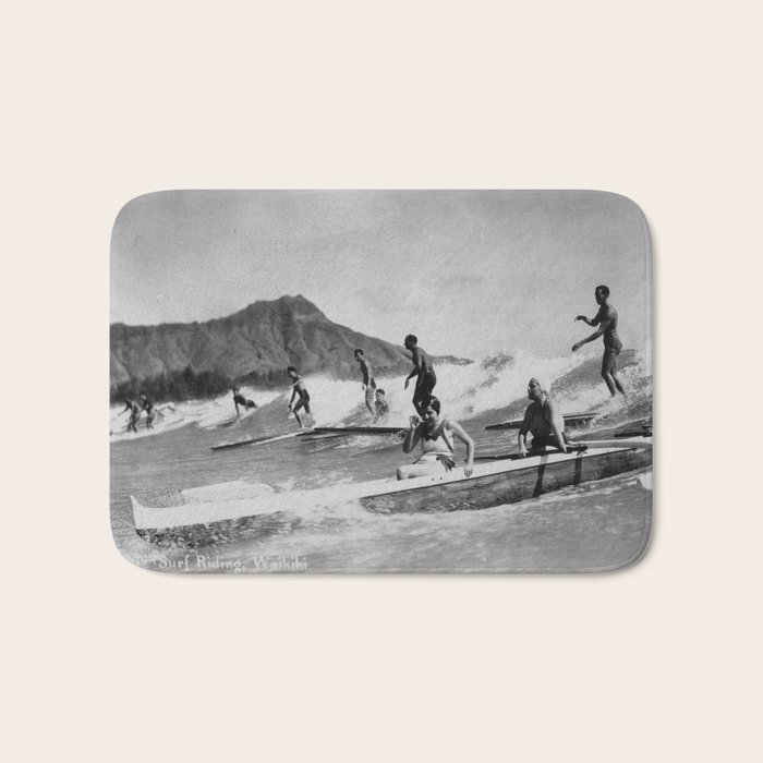 Vintage Surfing Hawaii Art Print by Vintage Surf Photos - Smudge