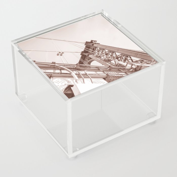 Manhattan Bridge Sepia Acrylic Box