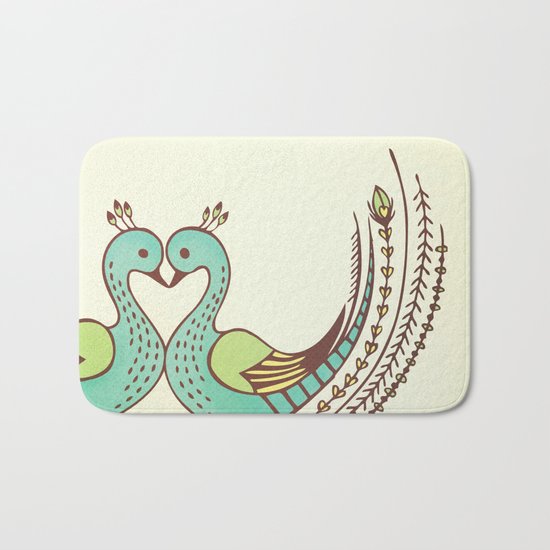 Peacock Love Bath Mat