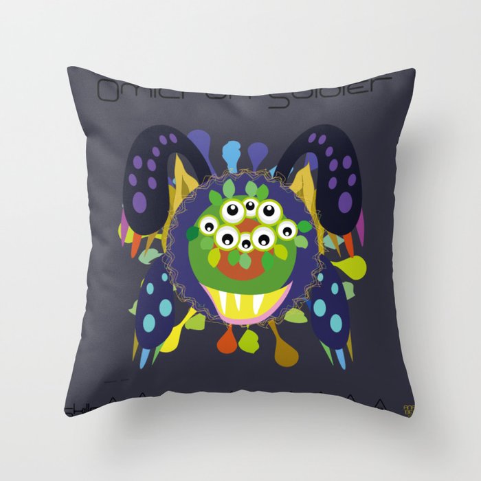 Omicron Soldier 100 Throw Pillow