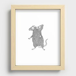 Two Headed Rat, I Love You Recessed Framed Print