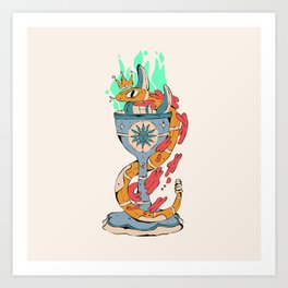 Fire Serpent Art Print