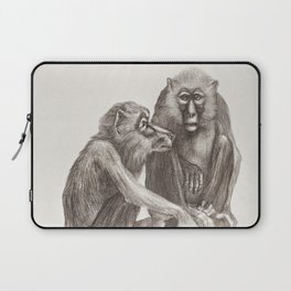 Monkey couple illustration Laptop Sleeve