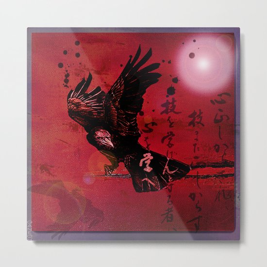 The crow philosophizes Metal Print