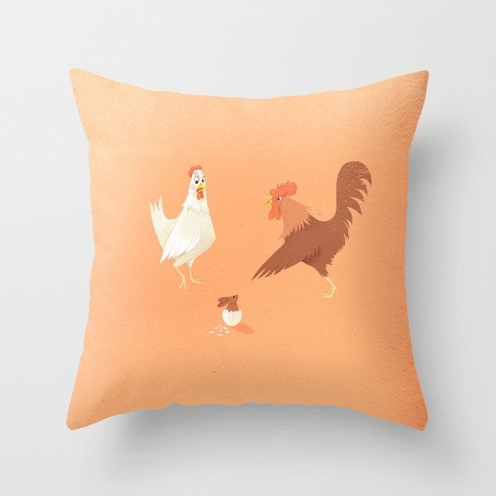  Easter trouble Throw Pillow