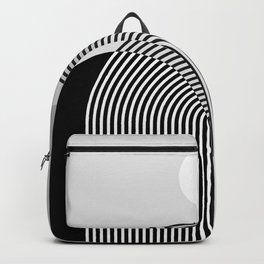 Abstraction_SUNSHINE_BLACK_WHITE_MONO_GREY_POP_ART_0624A Backpack