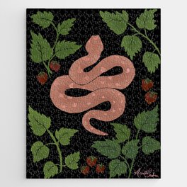Charmed in Charcoal Rose Jigsaw Puzzle