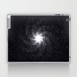 Galaxy with white star dust on black background Laptop Skin