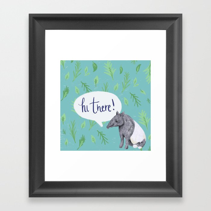 Friendly Tapir Framed Art Print