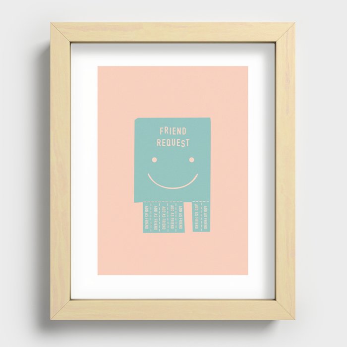 seeking a friend for the end of the world Recessed Framed Print