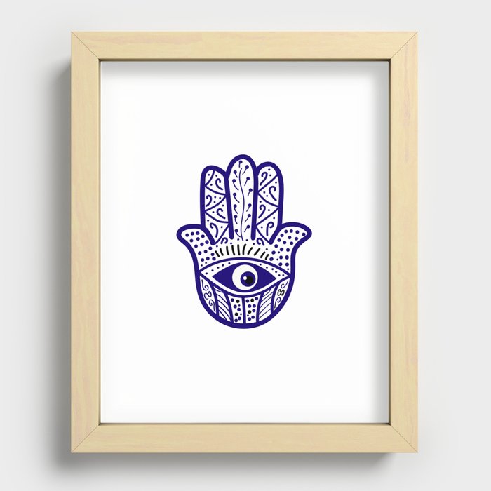 Hamsa Art Recessed Framed Print