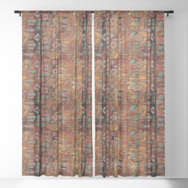 Mohave Native American Art Sheer Curtain