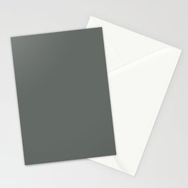 Dark Muted Green Grey Gray Solid Color Pairs Jolie Paint 2020 COTY Legacy All One Shade Hue Colour Stationery Card