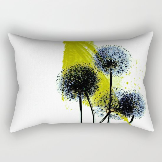 blue dandelion on abstract background Rectangular Pillow
