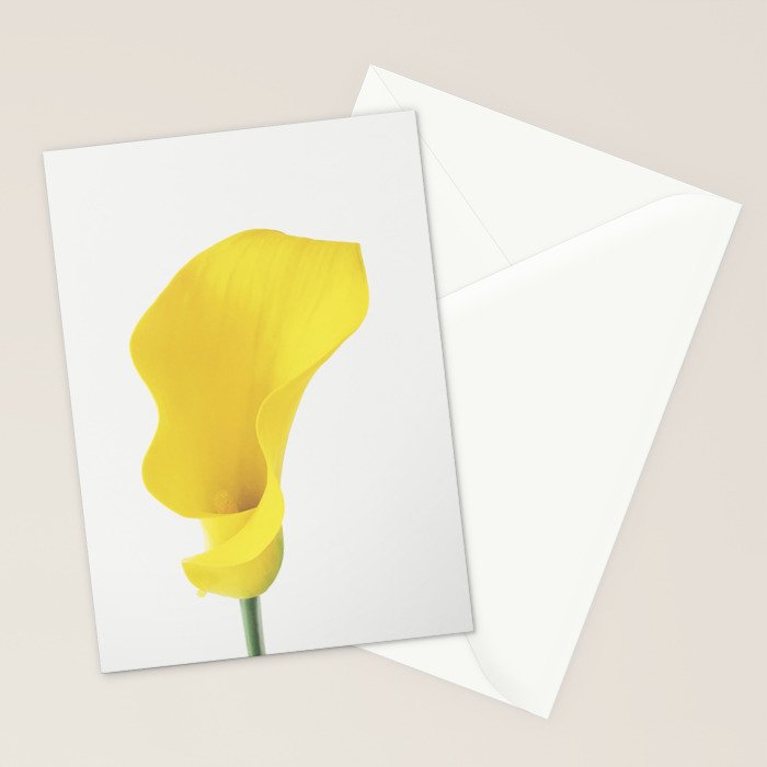 Yellow Calla Lily Stationery Cards By Cassiabeck