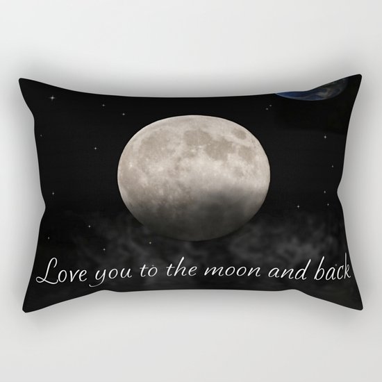 To The Moon And Back Rectangular Pillow