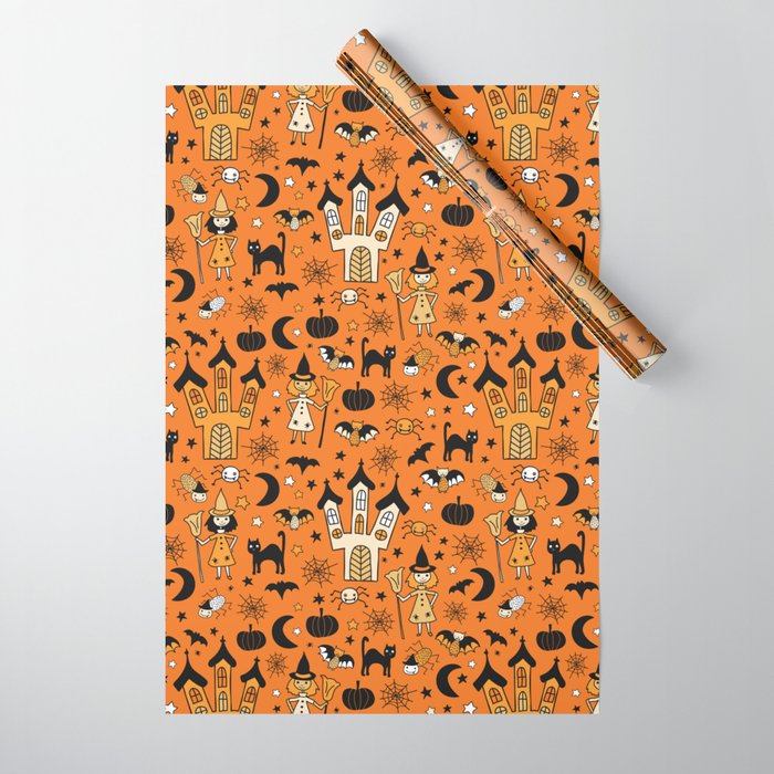 Halloween Witch House Wrapping Paper