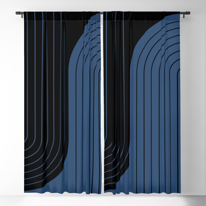 Two Tone Line Curvature X Blackout Curtain